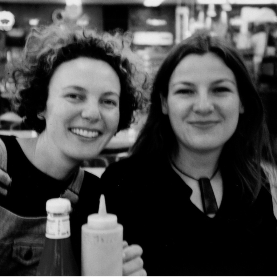 Hillary Bell and Antonia Pesenti, Katz's Deli 1999